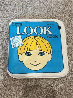 Vintage 1980’s Baby Sensory Development Soft Look Book Toy, Good Condition!